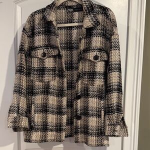 Zara Women's Plaid Shacket